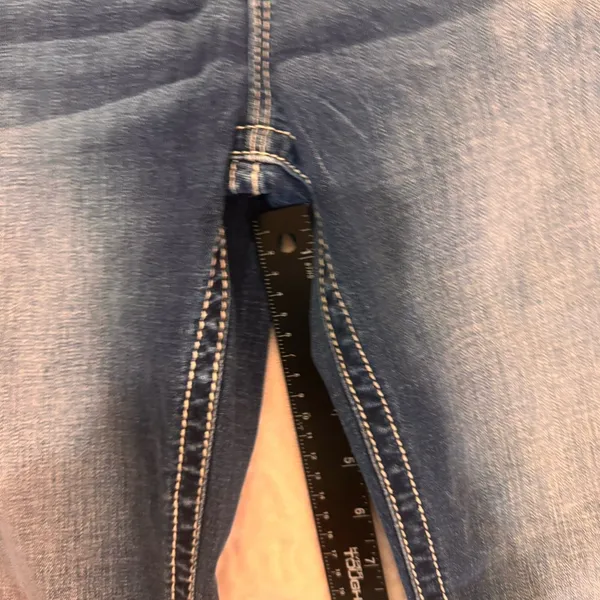 Miss Me Jeans, Women's Size 32 Blue, Denim, Gems Back Pocket, Flared - Image 11