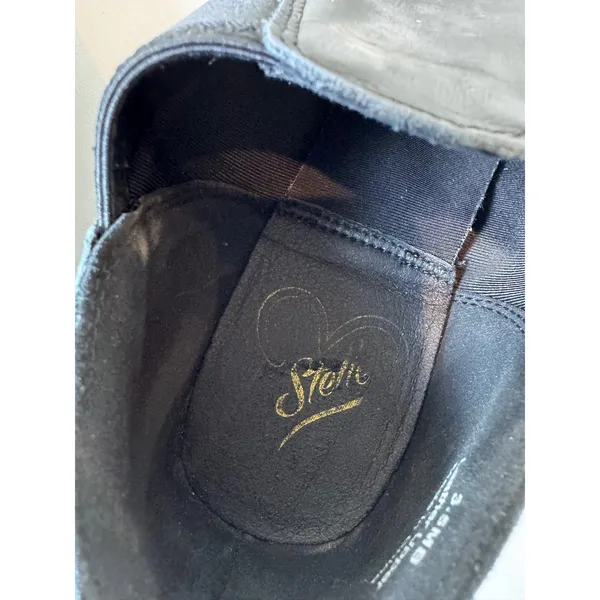 Stelle Jazz‎ Shoes Women Size 3.5 Leather Elastic Inset Black Minimalist Dance - Image 4