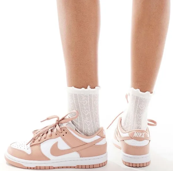Rose Pink Nike Dunk Low Sneakers - Image 2