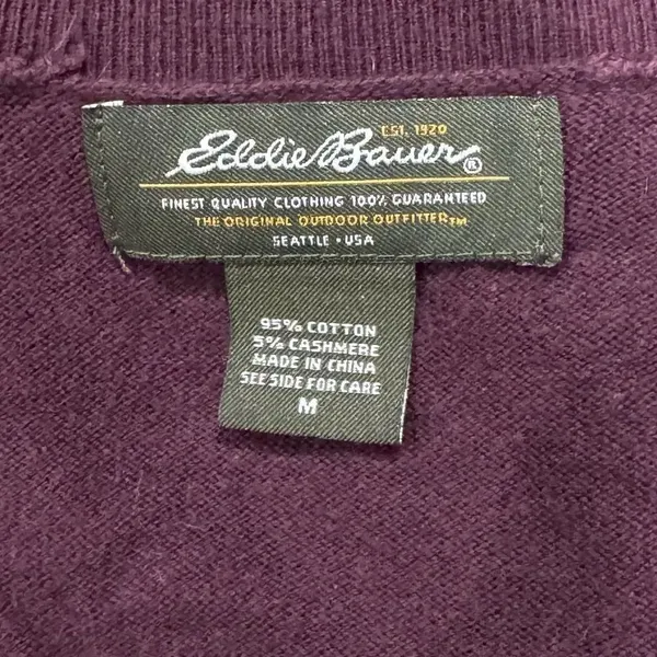 Eddie Bauer Maroon Cashmere Blend Sweater Women’s Medium - Image 2