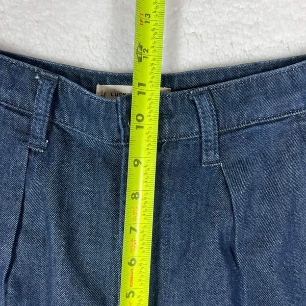 Lucky Brand Womens Silk Blend Denim Pants Size 26 Relaxed Fit Old Money Dark - Image 7