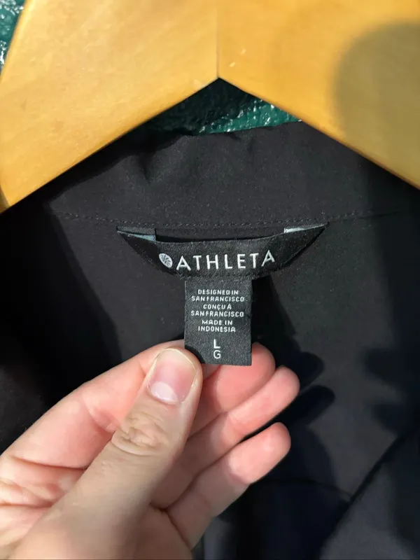Athleta Black Performance Athleisure Romper Sz Large - Image 4