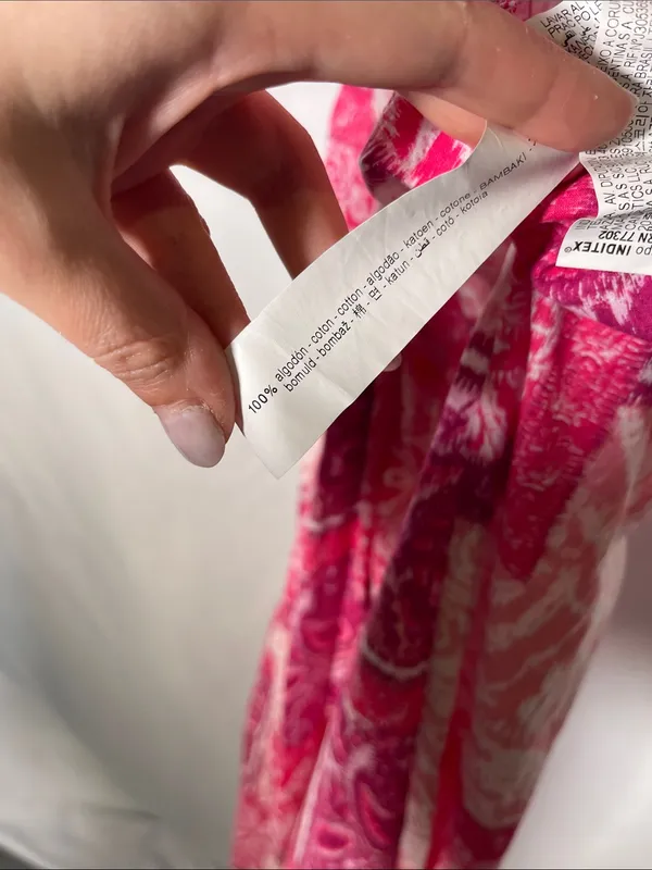 Zara Womens Patchwork Cutout Pink Maxi Dress Small 3709/917/330/S - Image 6