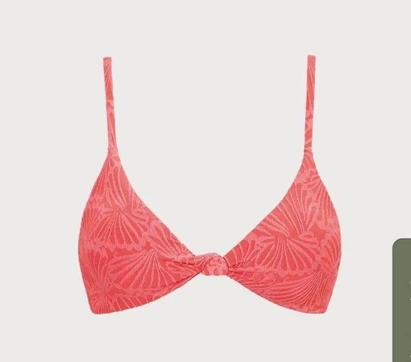 Berlook Jacquard Knot Bikini Top ONLY 43 Red Size M - Image 5