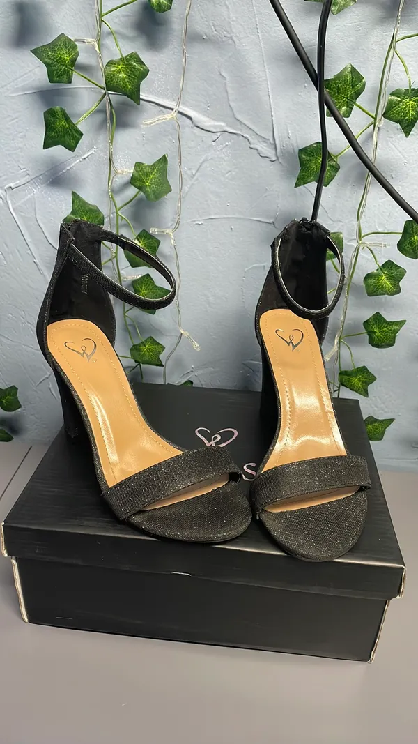 Windsor Sparkly Black Heels - Image 3