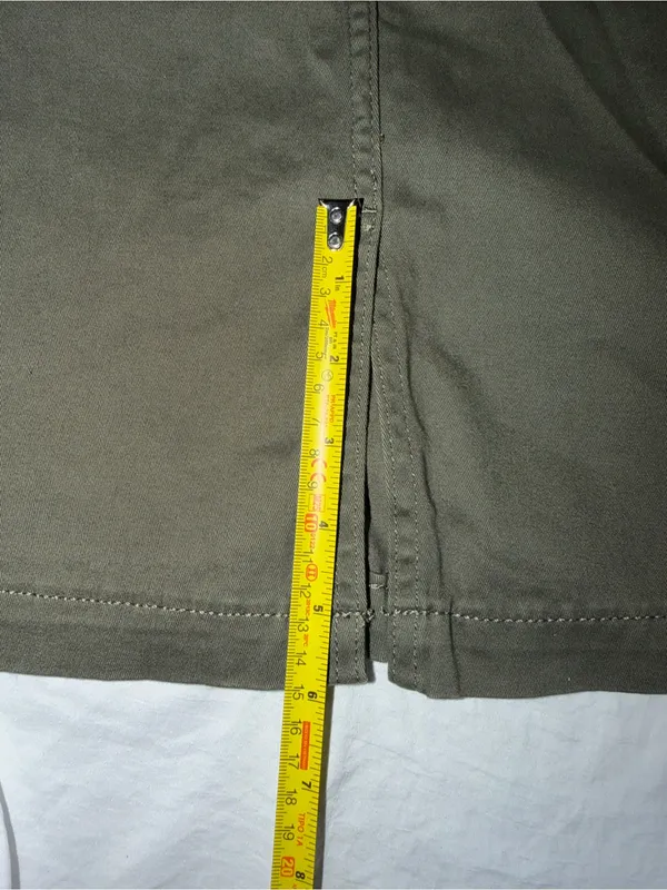 St. John's Bay Women's Size 12 Olive Green Utility Midi Skirt with Pockets NWT - Image 8