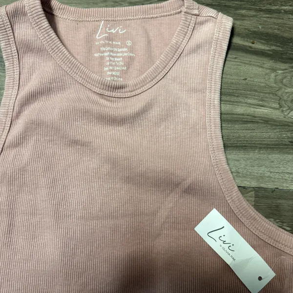 Olivia Rae Pink Fitted Tank Top with Smooth Texture - Image 4