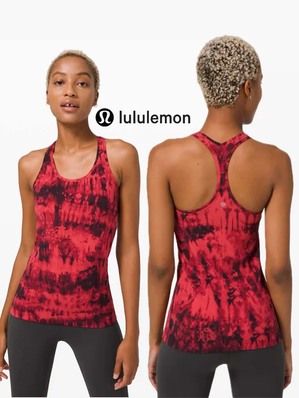 LULULEMON Cool Racerback II Nulu *Game Day in Game Day Red Black Multi Sz. 4 - Image 2