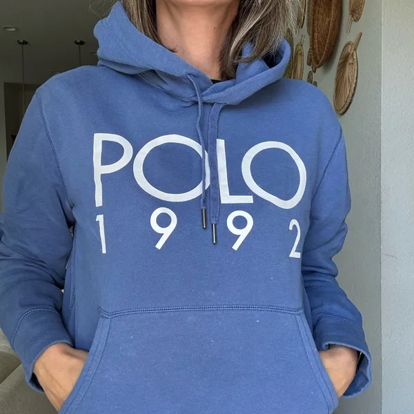 Polo Ralph Lauren Logo-Print Fleece-Back Cotton-Blend Jersey Hoodie Unisex - Image 2