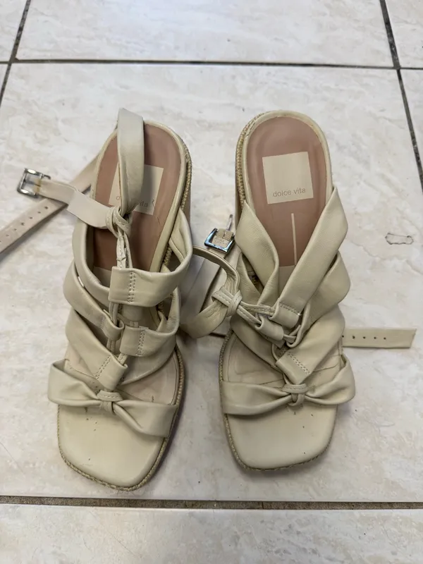 DV by Dolce Vita white leather gladiator heels - Image 6