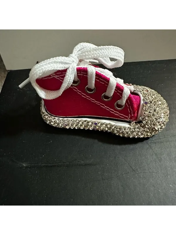 Rhinestone Pink Sneaker Keychain - Image 2