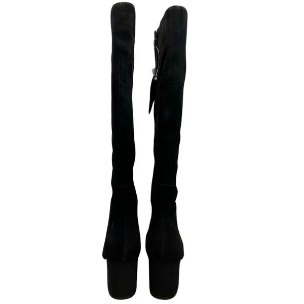 NWT INC Black Suede Knee High Boots Size 9 - Image 6