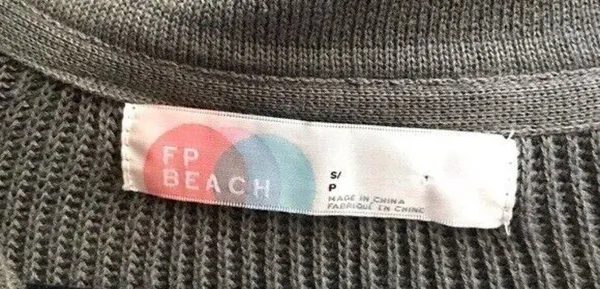 Free People Beach Picnic Sweater Mini Dress Olive Sage Green Linen Small - Image 5