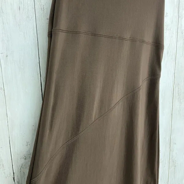 Brown Sleeveless Stretch Lightweight Plain Basic Midi Dress 9/10 Size undefined - Image 3