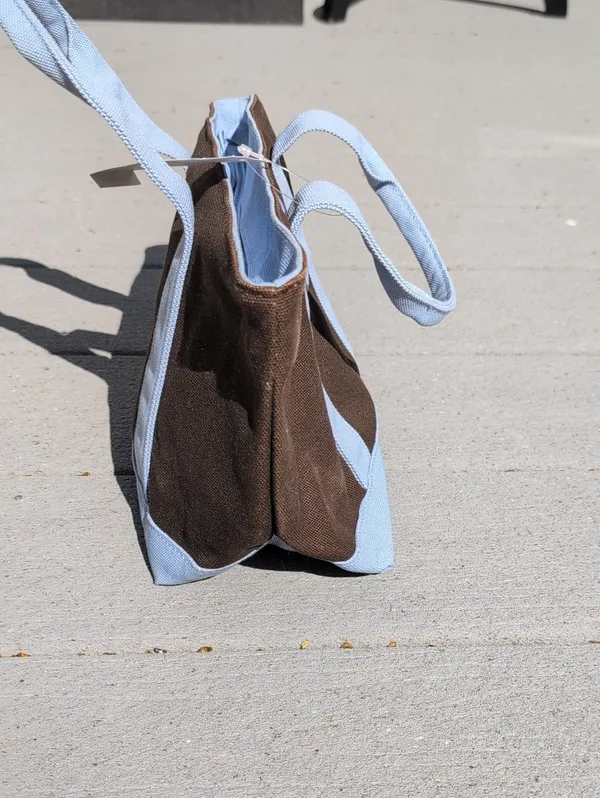 NWT GAP Brown Canvas Mini Tote | Gap Zipper Top Mini Canvas Tote - Image 4