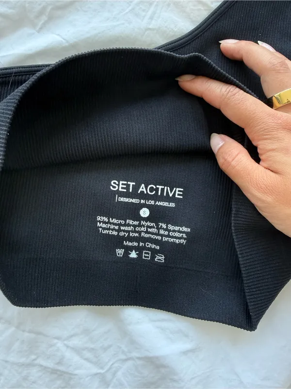 SET Active Sculptflex ribbed one shoulder sports bra - Image 2