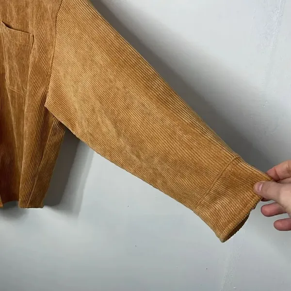 Wishlist Apparel Corduroy Mustard Color Schaket with Doleman sleeves S/Medium - Image 6