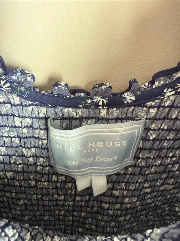 House Hill House Louisa Nap Dress in Posy Navy Crepe Small - Image 7