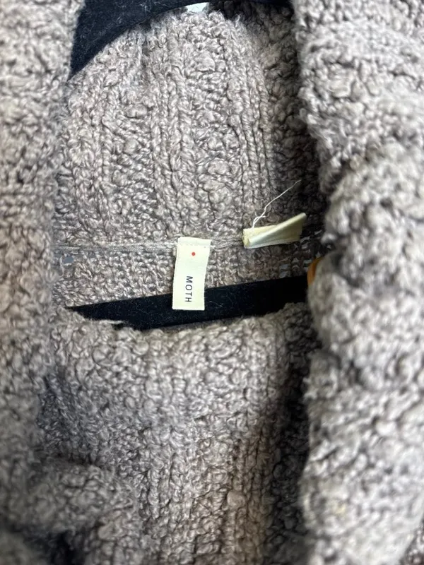 Moth Anthropologie cowl neck brown knitted sweater boho western small - Image 5