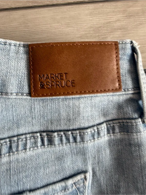 Market & Spruce Mr. Wide Leg Vintage Stretch Jeans Light Blue Size 6 NWT - Image 10