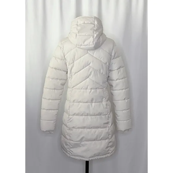 BENCH Long Hooded Puffer Coat Removable Hood Pockets‎ Minimalist Quilted X-Small - Image 9