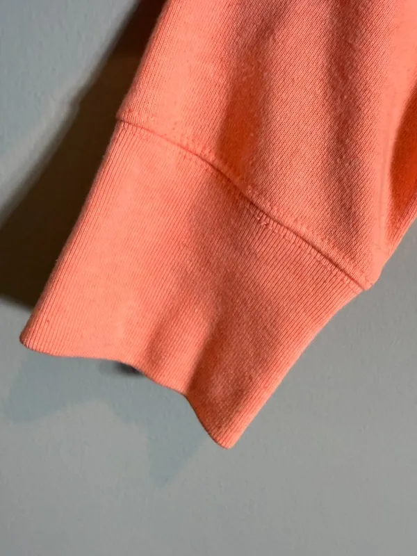 Vintage Y2K Gap Hooded Full Zip Sweatshirt Womens Medium Orange Spell Out Lounge - Image 9