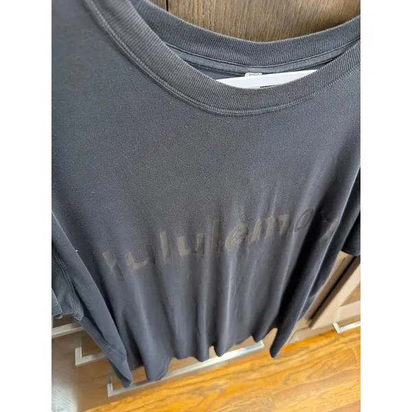 Lululemon all yours black wordmark graphic shirt women's 18 - Image 2
