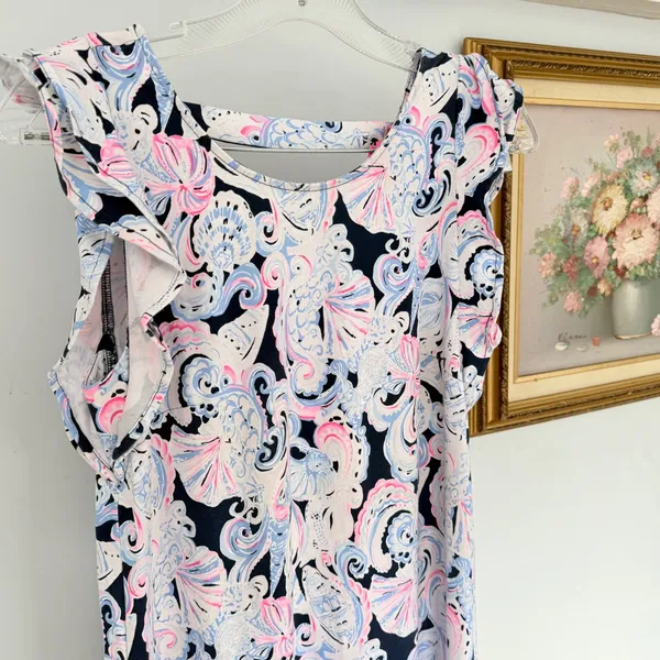 Lilly Pulitzer Dani Ruffle Sleeve Dress Size S It's for‎ shore - Image 3