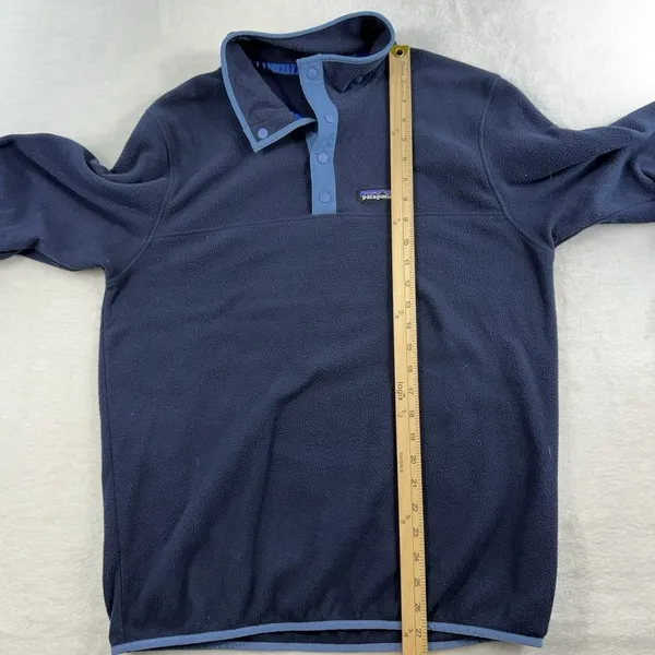 Patagonia Men's M Medium‎ Micro D Snap-T Pullover Microfleece Blue Sweatshirt - Image 8