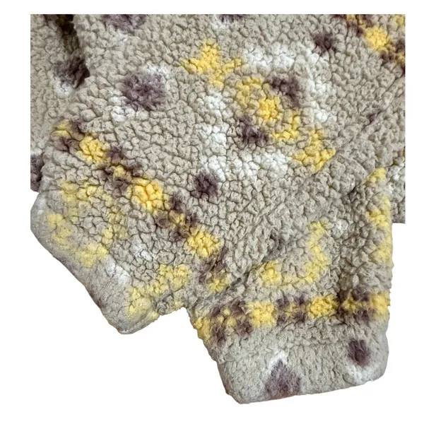 Love Tree Fleece Jacket Geometric Print Zipper Closure L‎ - Image 5