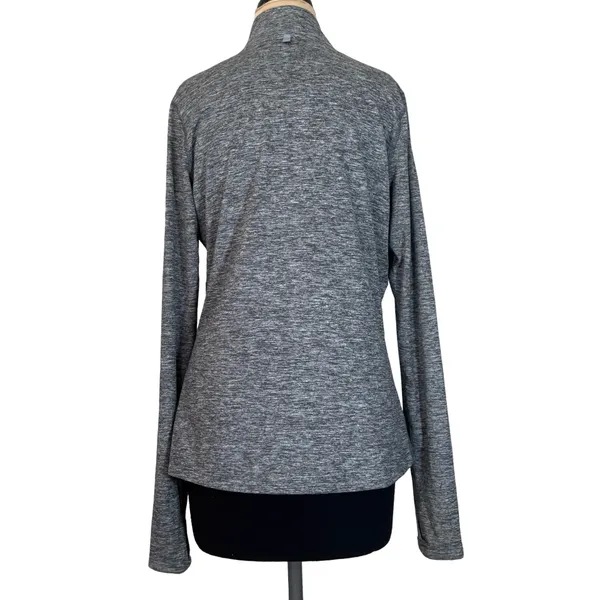 Nike Running Dri-FIT Quarter Zip Gray Reflective Workout Top Large - Image 2