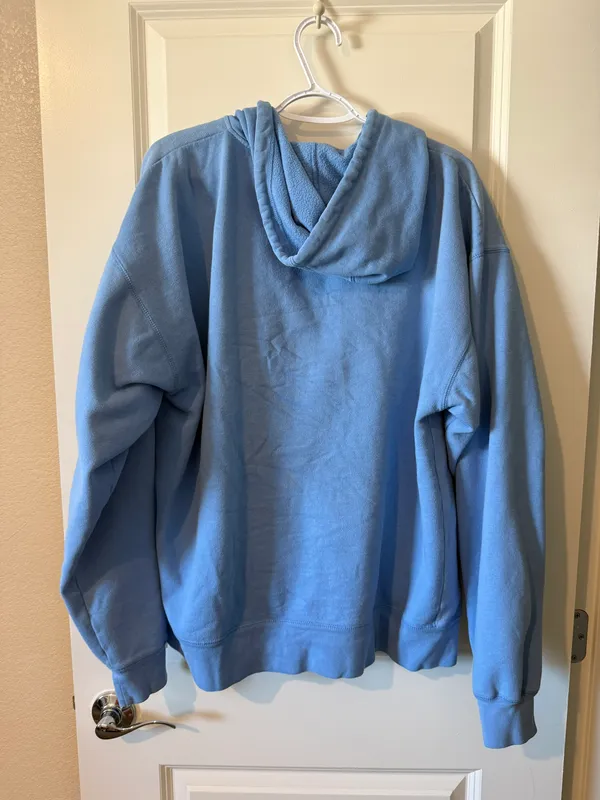 The Vintage Shop Vintage Oklahoma Zip Up Blue Hoodie - Image 3