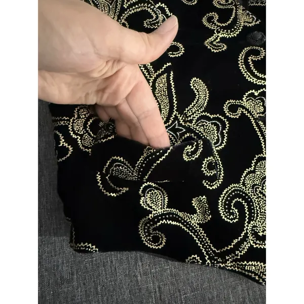 Norton McNaughton Velvet Beaded Whimsy Goth Renaissance Vest Sz 10 Festival - Image 5