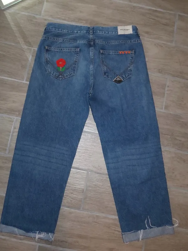 Roy Rogers blue ankle embroidered jeans Size 28 - Image 4