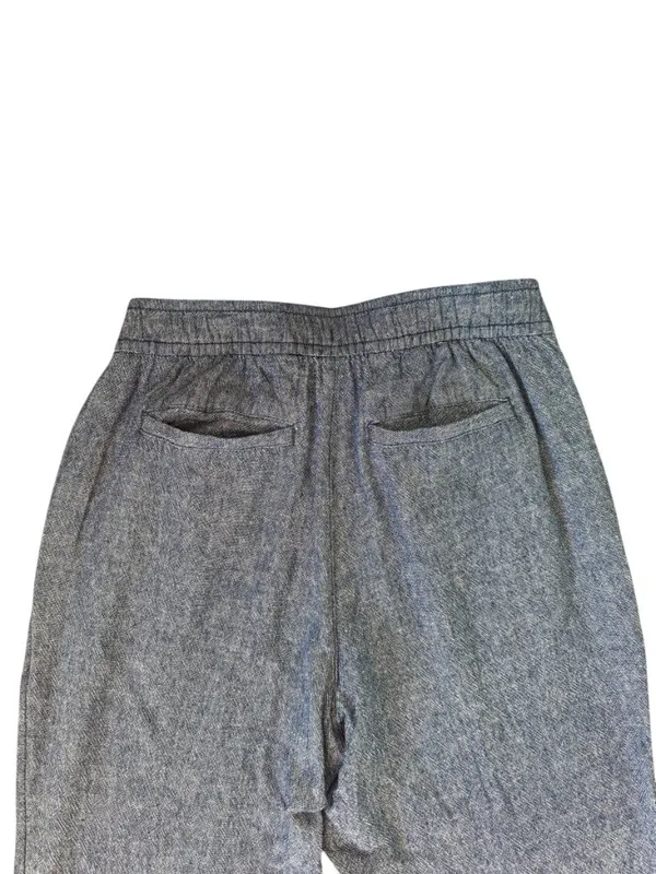 Old Navy women's straight taper high rise blue elastic waist pants size small - Image 5
