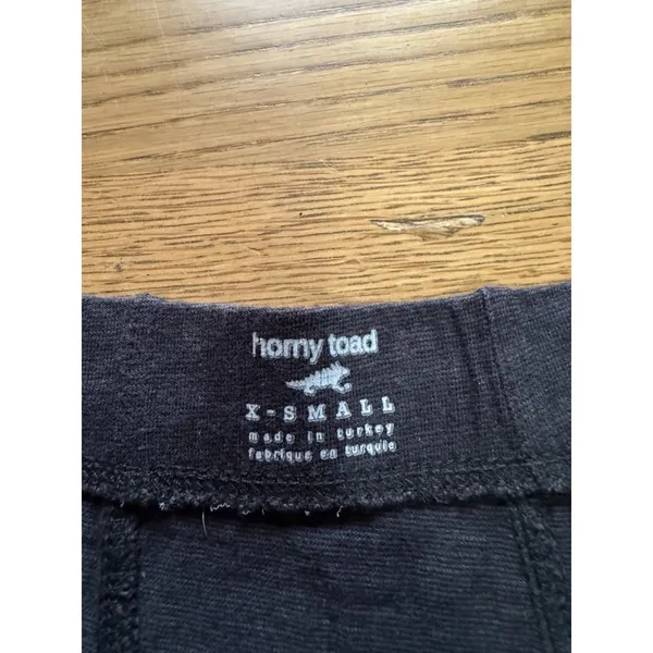 Horny Toad Women Skirt‎ Size XS Organic Cotton Blend Black Stretch Skater Mini - Image 3