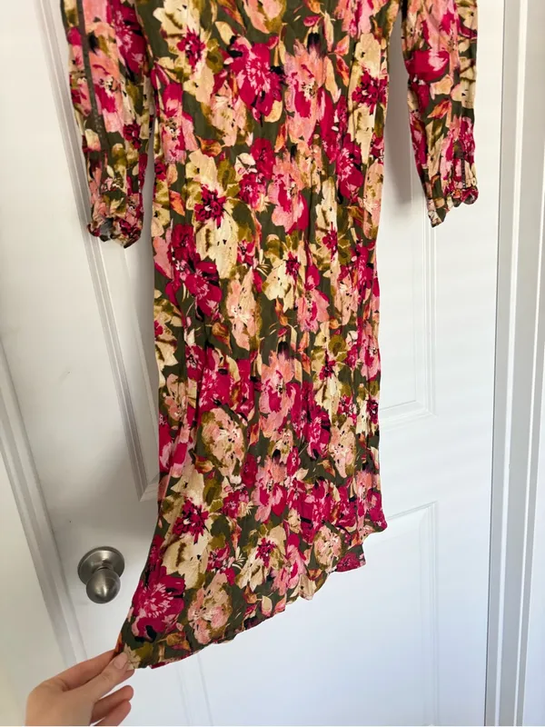 Sam Edelman Pink and Green Floral Dress - Image 3