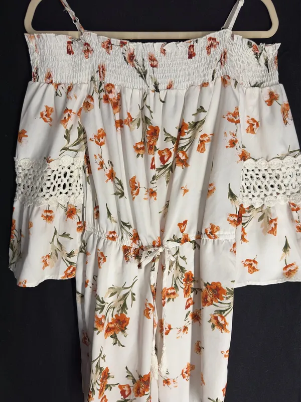 White Boho floral off - Image 2