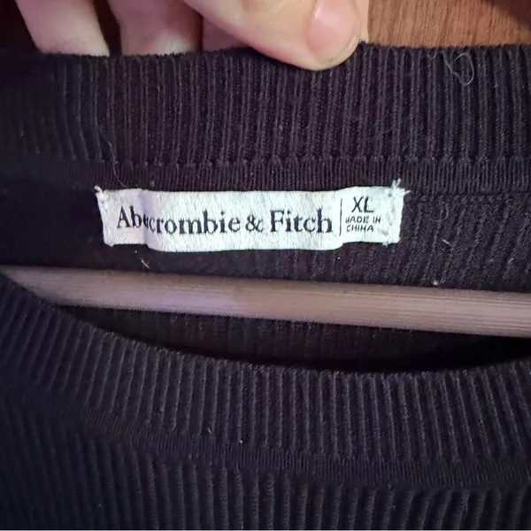 Abercrombie & Fitch Ribbed Thick Sweater Black Size XL - Image 5
