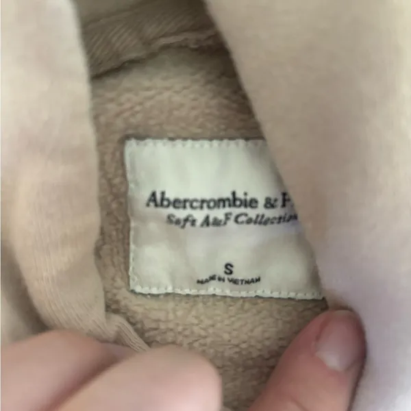 Abercrombie & Fitch Soft Collection Hoodie Sweatshirt Tan Size Small - Image 3