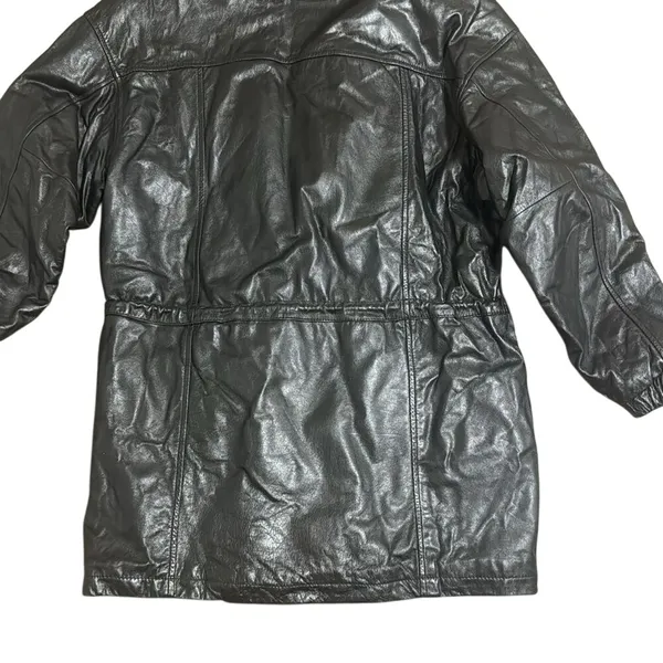 Wilsons Leather Women's Thinsulate‎ Hooded Parka Jacket black size Small 90s - Image 15