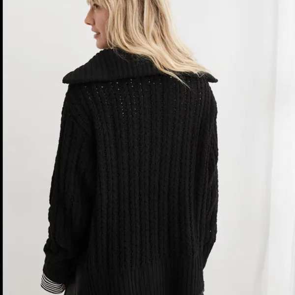 Aerie Cable Car Quarter Zip Sweater - Image 2