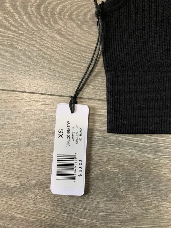 WeWoreWhat Black Knit V-Neck Bralette - Image 6