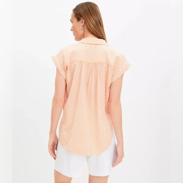 LOFT Petite Textured Stripe Dolman Shirt in Medium Petite, NWT - Image 2