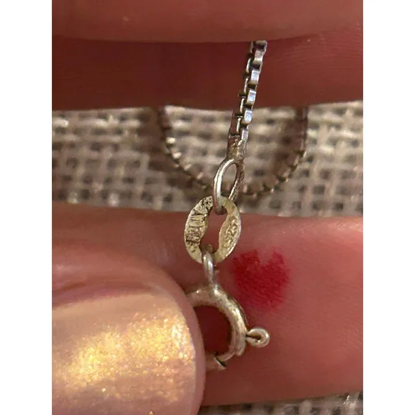 Lot a617 15.5 inch 925 sterling silver chain necklace - Image 8