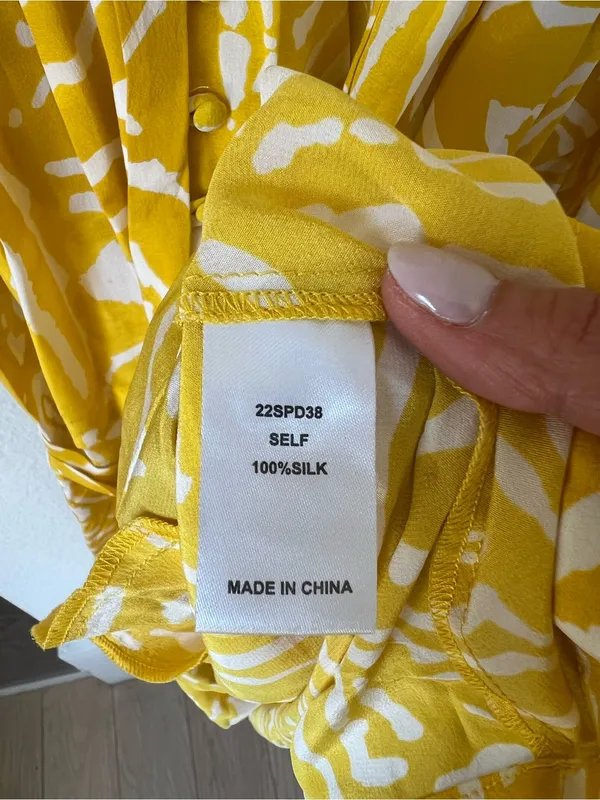 Hunter Bell McCauley Silk Mini Dress in Marigold Palms - Image 7