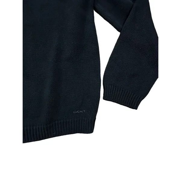 DKNY black knit chunky sweater‎ womens size small - Image 7