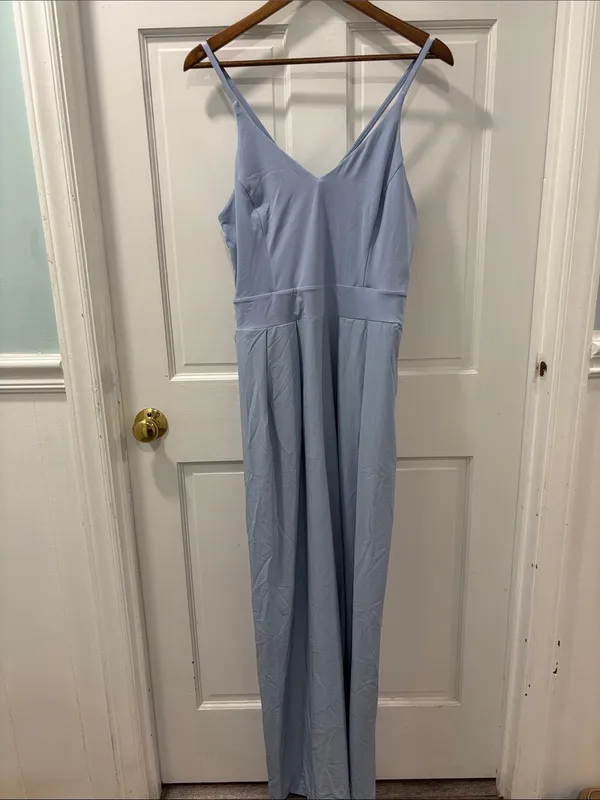 Halara Breezeful Backless Wide Leg Quick Dry Jumpsuit Sz L Ballad Blue New W Tag - Image 5