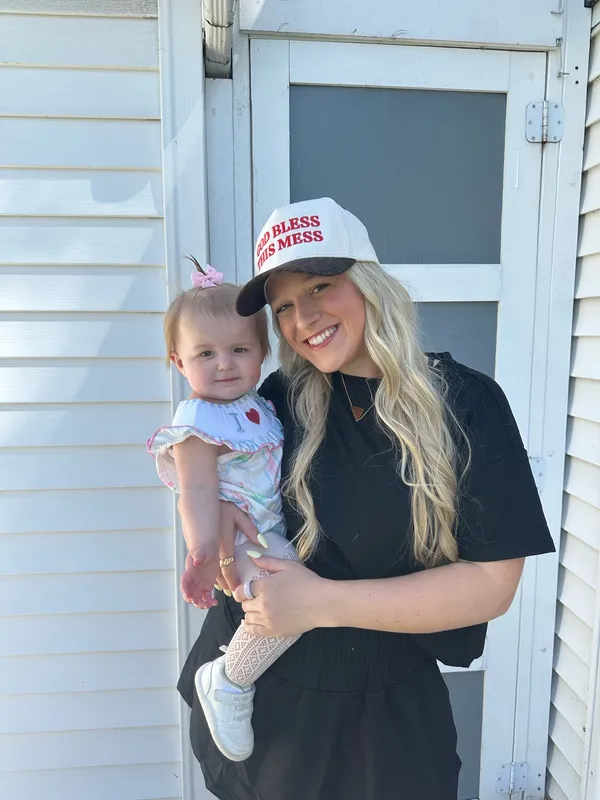 God Bless This Mess Trucker Hat White - Image 2