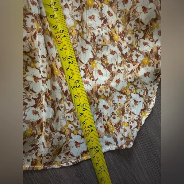 Astr Floral Midi Dress in Yellow Size S - Image 6